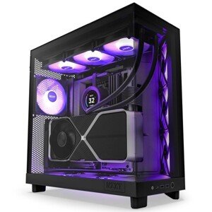 NZXT case H6 Flow RGB  3x120 mm fan  tempered glass  mesh panel  black CC-H61FB-R1