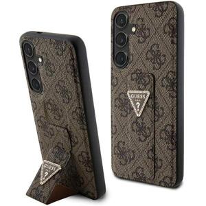 Puzdro Guess Grip Stand 4G Strass Triangle pre Samsung Galaxy S24 Plus, hnedé 57983119498