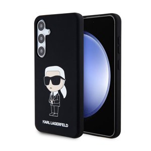 Zadný kryt Karl Lagerfeld Liquid Silicone Ikonik NFT pre Samsung Galaxy S24, čierny 57983119538