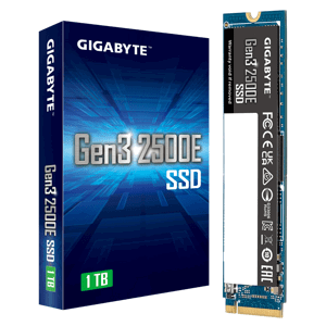 Gigabyte 2500E SSD 1TB M.2 NVMe Gen3 24001800 MBps G325E1TB