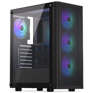 ENDORFY case Ventum 200 aRGB  4x120mm PWM aRGB fan  2xUSB  tvrdené sklo  čierna EY2A014
