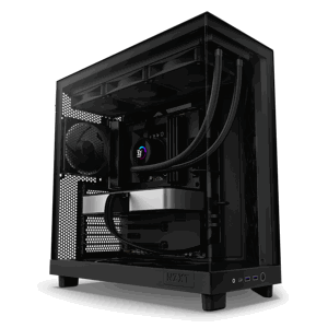 NZXT case H6 Flow  3x120 mm fan  tempered glass  mesh panel  black CC-H61FB-01