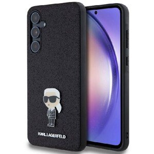 Zadný kryt Karl Lagerfeld Fixed Glitter Metal Ikonik pre Samsung Galaxy A55 5G, čierny 57983119978