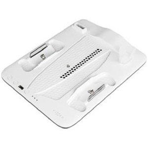 Multifunkčná stanica FIXED pre PlayStation 5 (Slim) s vetrákmi a nabíjaním pre dva ovládače DualSense, čierno-biela FIXPS5S-MCS-BW