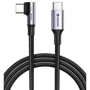 Swissten dátový kábel pre notebooky USB-CUSB-C 5A (100W) 2 m, čierny 71506560