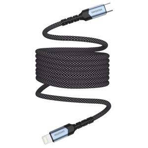 SWISSTEN Magnetický dátový kábel samonavíjací USB-CUSB-C, 1 m 71551010