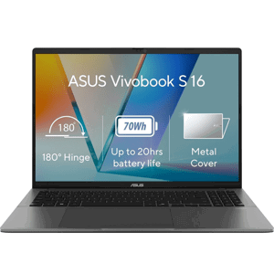 ASUS Vivobook S16Core U5-225H16GB1TB SSD16" WUXGAIntel ArcWin11HomeGray S3607CA-RP064W