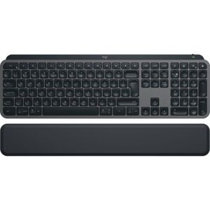 Logitech MX Keys S - bezdrôtová podsvietená klávesnica + opierka dlane - US - grafitová 920-011589