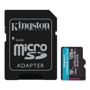 Kingston 128GB microSDXC Canvas Go Plus Gen4 200MBs A2 U3 V30 + adaptér SDCG4128GB