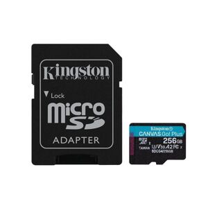 Kingston 256GB microSDXC Canvas Go Plus Gen4 200MBs A2 U3 V30 + adaptér SDCG4256GB