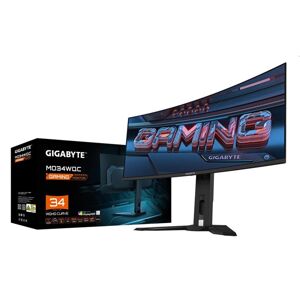 GIGABYTE LCD MO34WQC GAMING Monitor 34" WQHD 3440x1440, OLED 1800R, 175Hz, 2xHDMI, DP, USB-C PD, USB HUB, Speakers MO34WQC
