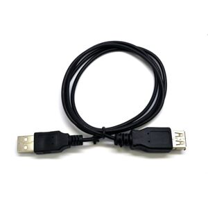 Kábel C-TECH USB A-A 3m 2.0 predlžovací, čierny CB-USB2AA-3-B