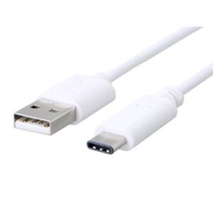 Kábel C-TECH USB 2.0 AM na Type-C kábel (AMCM), 1m, biely CB-USB2C-10W