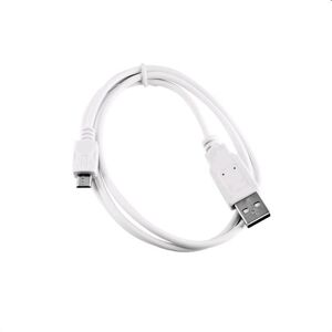 Kábel C-TECH USB 2.0 AMMicro, 2m, biely CB-USB2M-20W