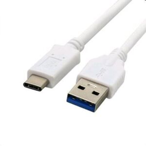Kábel C-TECH USB 3.0 AM na Type-C kábel (AMCM), 1m, biely CB-USB3C-10W