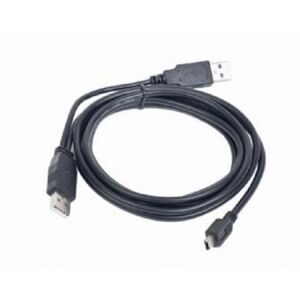 Kábel CABLEXPERT USB A-MINI 5PM 2.0 1m DUÁLNÍ pre extra napájanie CCP-USB22-AM5P-3