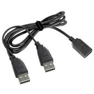 Kábel CABLEXPERT USB A-A 1m 2.0 predlžovací DUÁLNÍ pre extra napájanie CCP-USB22-AMAF-3