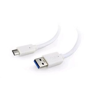 Kábel CABLEXPERT USB 3.0 AM na Type-C kábel (AMCM), 1m, biely CCP-USB3-AMCM-1M-W
