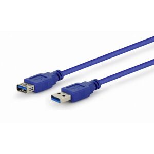 Kábel CABLEXPERT USB A-A 3m 3.0 predlžovací, modrý CCP-USB3-AMAF-10