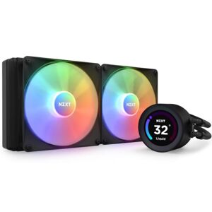 NZXT AIO liquid cooler CPU Kraken 280 ELITE RGB  2x140mm fan  4-pin PWM  LCD display  black RL-KR28E-B1