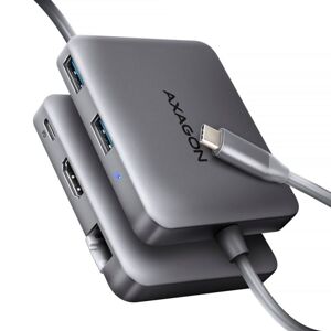 AXAGON HMC-5HL USB 5Gbps hub, 2x USB-A, HDMI 4k60Hz, RJ-45 GLAN, PD 100W, kábel USB-C 20cm HMC-5HL