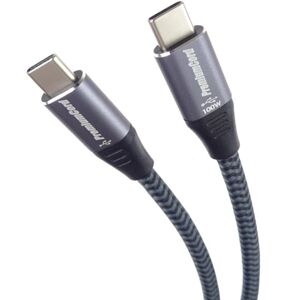 PremiumCord Kabel USB-C samec - USB-C samec, hliníkové krytky konektorov, bavlnený oplet, 2m ku31cw2
