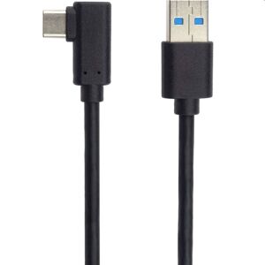 PremiumCord Kabel USB typ CM zahnutý konektor 90° - USB 3.0 AM, 1m ku31cz1bk