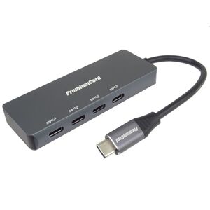 PremiumCord 5G SuperSpeed Hub USB-C na 4x USB 3.2 C Aluminum ku31hub10