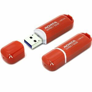 USB kľuč A-DATA UV150, 32 GB, USB 3.0, rýchlosť čítania a zápisu až 90 MBs, červený AUV150-32G-RRD
