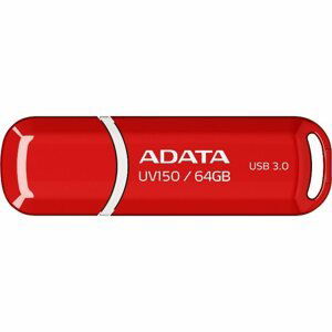 USB kľuč A-DATA UV150, 64 GB, USB 3.0, Red - rýchlosť čítania a zápisu: až 90MBs AUV150-64G-RRD