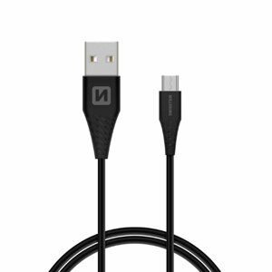 Dátový kábel Swissten s predĺženým Micro-USB konektorom pre odolné telefóny, čierny 71504303