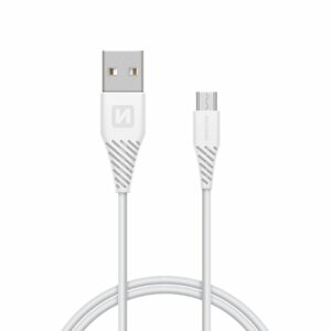 Dátový kábel Swissten s predĺženým Micro-USB konektorom pre odolné telefóny, biely 71504302