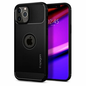 Puzdro Spigen Rugged Armor pre Apple iPhone 12 Pro Max, čierne ACS01616