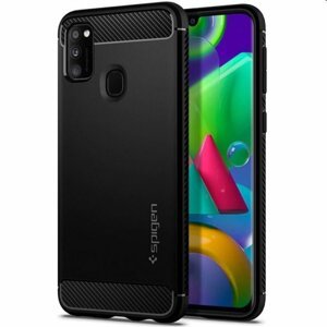 Púzdro Spigen Rugged Armor Galaxy M21 Matte čierne, čierna