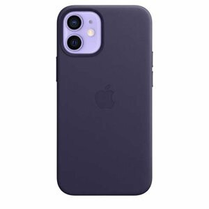 Apple iPhone 12 mini Leather Case with MagSafe, deep violet MJYQ3ZMA