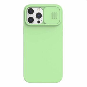 Nillkin CamShield Silky Magnetic zadný silikonový kryt pre iPhone 13 Pro Max, zelené 57983106127