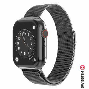 Swissten Milanese Loop remienok pre Apple Watch 42-44, čierny 46000211