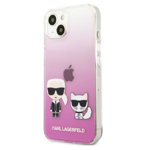 Puzdro Karl Lagerfeld PCTPU Ikonik Karl and Choupette pre iPhone 13 mini, pink 57983105926