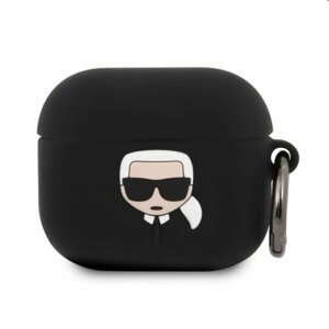 Karl Lagerfeld silikónový obal Karl Head pre Apple AirPods 3 (KLACA3SILKHBK), black 57983103567