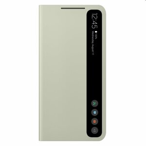 Puzdro Clear View Cover pre Samsung Galaxy S21 FE 5G, olive EF-ZG990CMEGEE