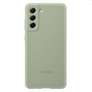 Puzdro Silicone Cover pre Samsung Galaxy S21 FE 5G, olive EF-PG990TMEGWW