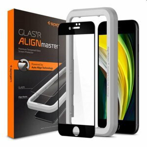 Tvrdené sklo Spigen AlignMaster FC pre Apple iPhone SE 20SE 2287, čierne AGL01294