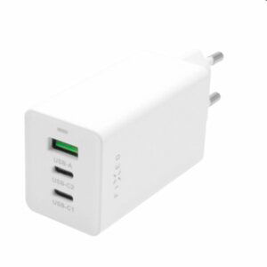 FIXED Sieťová nabíjačka s 2 x USB-CUSB, podpora PD, 65 W, biela FIXCG65-2CU-WH