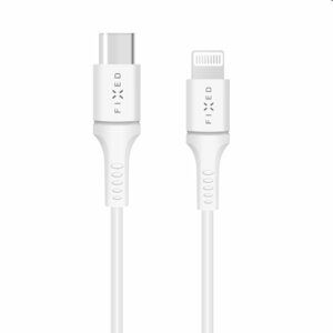 FIXED Dátový a nabíjací kábel USB-CLightning MFI, PD, 60 W, 2 m, biely FIXD-CL2M-WH