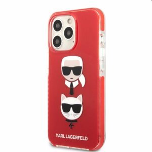 Puzdro Karl Lagerfeld TPE Karl and Choupette Heads pre Apple iPhone 13 Pro, červené 57983108312