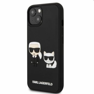 Puzdro Karl Lagerfeld and Choupette 3D pre Apple iPhone 13 mini, čierne 57983108314