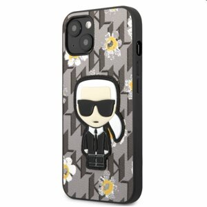 Puzdro Karl Lagerfeld Ikonik Flower pre Apple iPhone 13 mini, šedé 57983108334