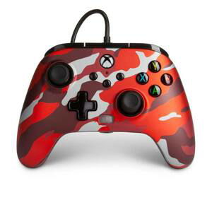 Káblový ovládač PowerA Enhanced pre Xbox Series, Metallic Red Camo 1518910-01