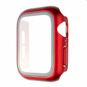 FIXED Pure Plus ochranné puzdro s temperovaným sklom pre Apple Watch 45 mm, červená FIXPUW+-818-RD