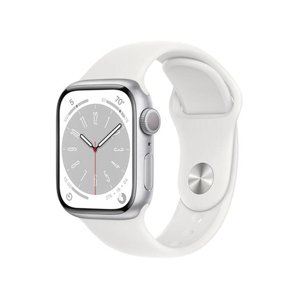 Apple Watch Series 8 GPS 41mm Silver Aluminium Case with White Sport Band MP6K3CSA